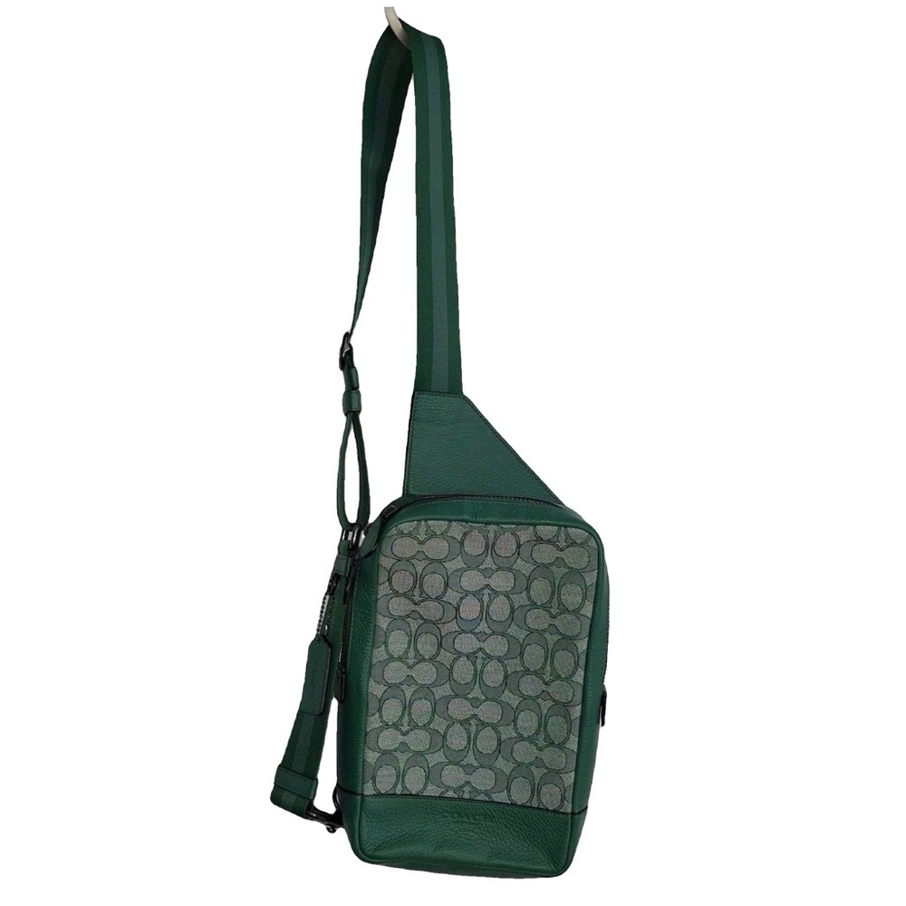 Coach monogram racer sling bag